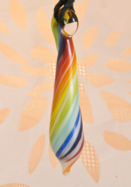 rainbow long thing elegant teardrop shaped pendant